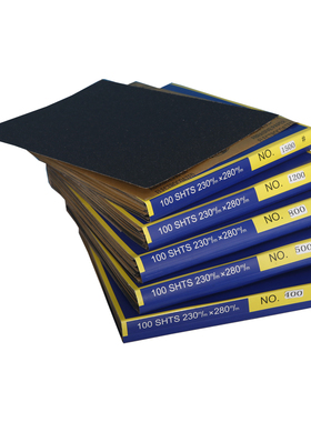 野牛牌ENIU整箱打磨抛光木工水磨沙纸墙面砂片黑色目