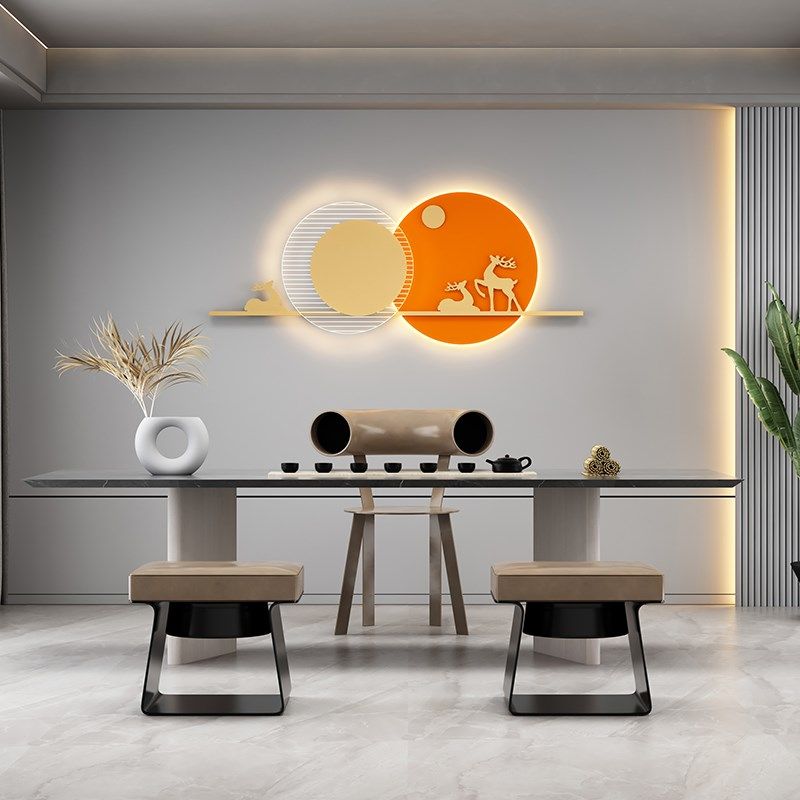 创意个性壁画灯墙灯简约现代轻奢客厅主卧室床头灯背景灯装饰壁灯