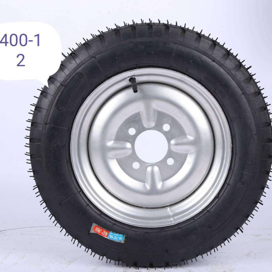 400-12充气橡胶万向轮马车轮推车轮实心轮工具车手推车轮胎