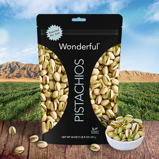Wonderful万多福加州进口经典 无盐味开心果680克