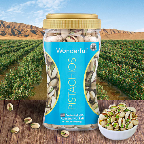 【当季大颗粒，不含食用盐】Wonderful万多福进口无盐开心果380克