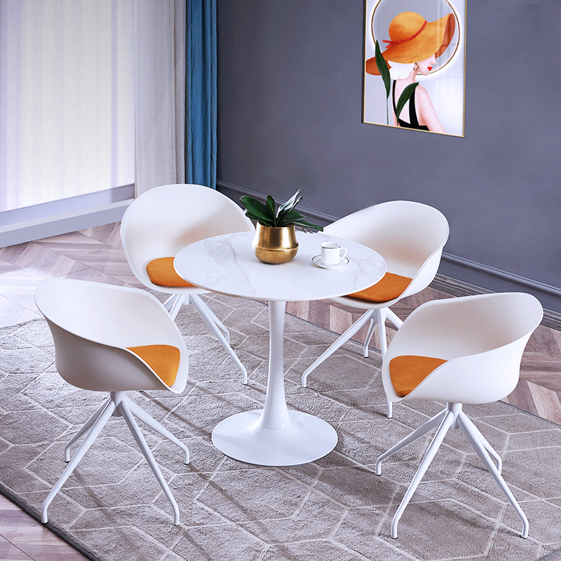 谈判会客咨询一桌四椅商务休闲接待小圆桌子简约创意洽谈桌椅组合