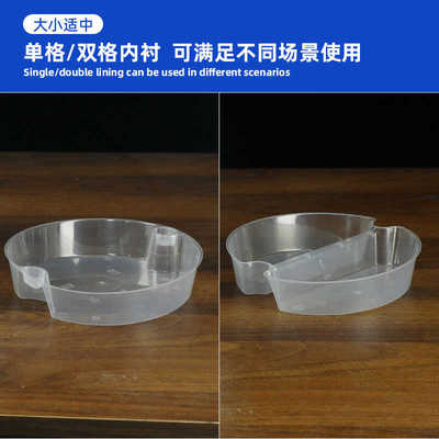 圆形1000/1100带内衬双层上下打包外卖粉面餐盒一次性两层分离碗