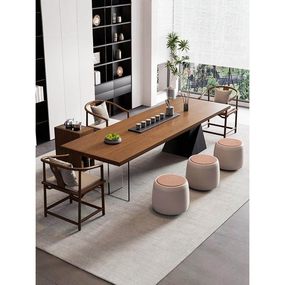 新中式实木茶桌2025新款高端家用客厅茶台办公室接待大板泡茶桌椅,住宅家具,茶几,淘宝优惠券,粉丝福利购,淘宝优惠卷