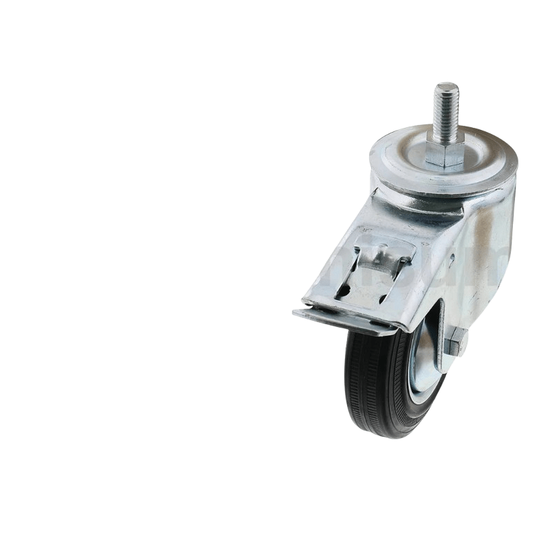 M思米C-CTMS75-R拧入型脚轮/中载型/轮材质合成橡胶/带刹型