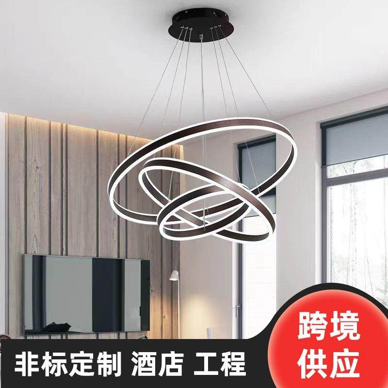 2023年北欧后现代简约轻奢餐厅吧台展厅创意半圆玻璃小吊灯