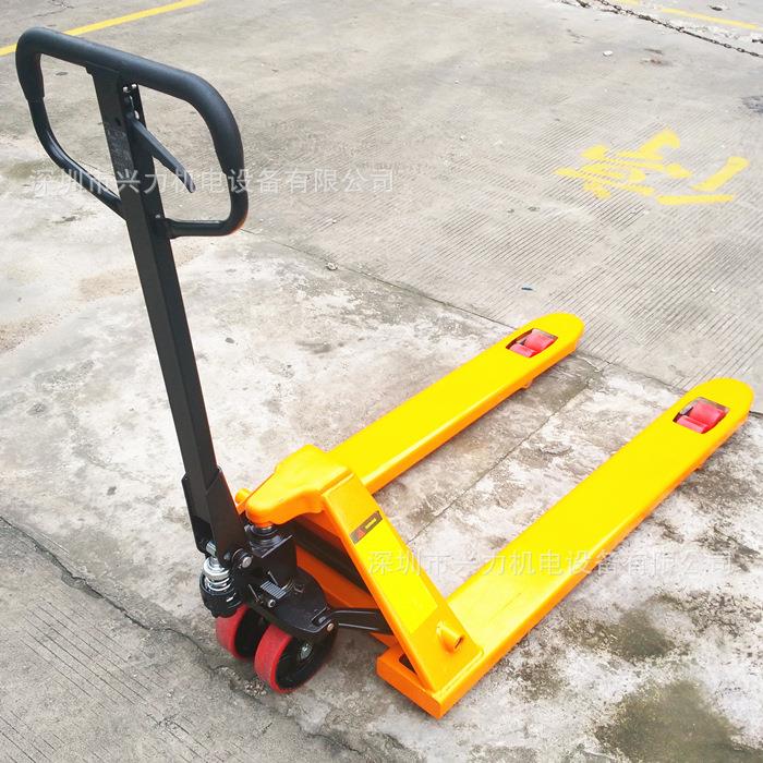 NIULI牛力2吨手动叉车手动液压搬运车吨2500KG托盘地牛