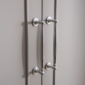 法式 拉手家具内抽把手橱柜抽屉黄铜拉手 中古风银色拉环款