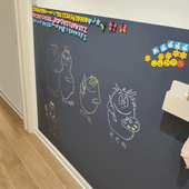 层磁性黑板墙儿童家用磁力创意自粘白板写字板以在墙上 涂鸦墙擦