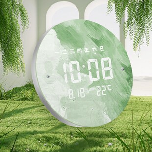 饰挂钟现代创意时钟高级感极简静音钟表挂墙 侘寂风家用客厅装