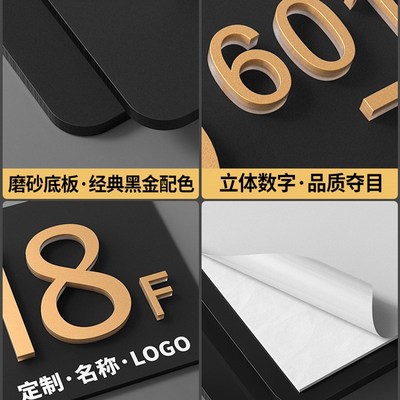 门牌号码牌家用定制立体数字宿舍宾馆房间单元楼道楼栋指引挂牌酒