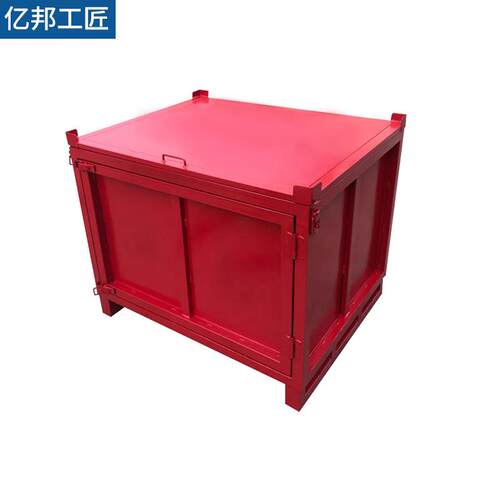 工业可厂皮周转筐工仓储移动金ZKR属物料框可折叠金属周铁转箱