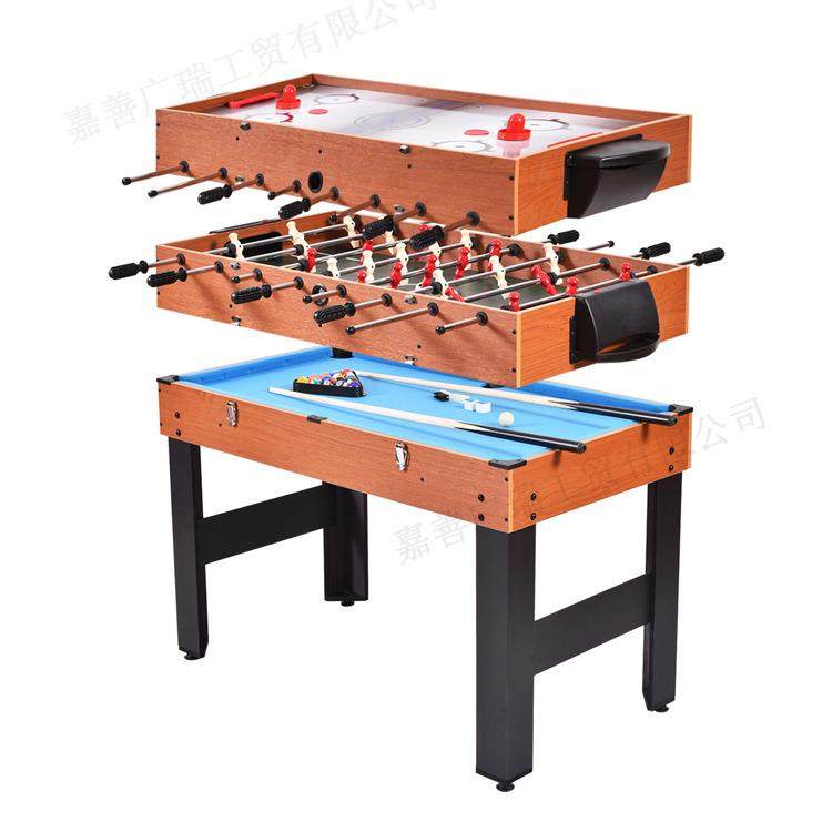 48寸3合1多功能球台桌上桌面足球曲棍球台台球桌室内游戏工厂外贸