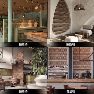 网红pu空心砖格栅m砖九宫格水泥构件砖镂空砖文化石背景墙隔断墙