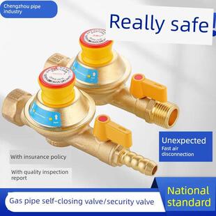 燃气自闭阀自动断气灶前阀纯铜家用热水器漏气保护燃气阀