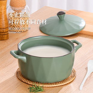 热油容器猪油罐带盖耐高温储存罐油坛子家用装油油坛子陶瓷调味罐