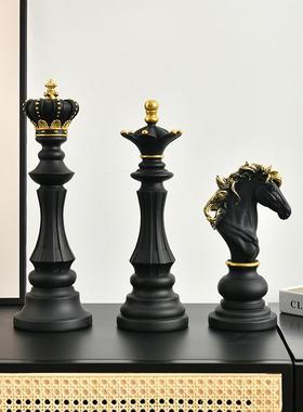 桌面棋具国际象棋摆件创意家居轻奢工艺品装饰客厅酒柜书房办公室