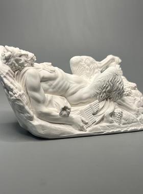 潘神古希腊神话雕塑复古罗马石膏像家居摆件生日礼物夜市摆摊礼品