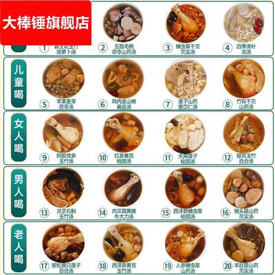 § 汤料包一人食2-3人炖鸡鸽子排骨汤滋补品药膳广东煲汤材