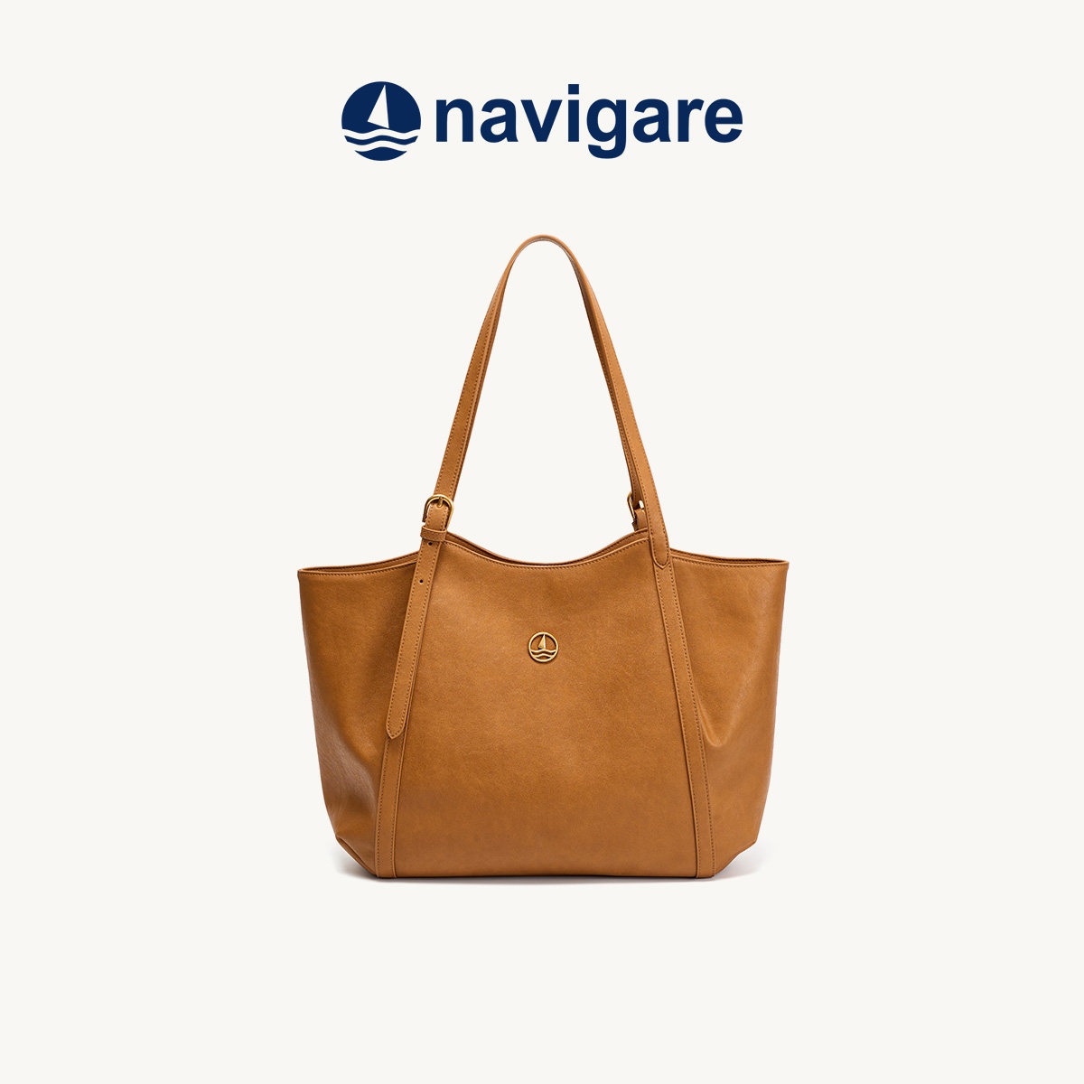 Navigare小帆船植鞣牛皮托特包图片