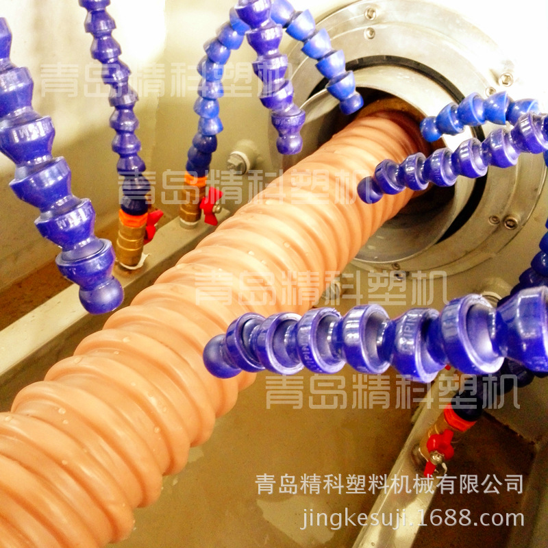 青岛精科牌SJ-65型PE碳素螺旋管生产线hdpe管材双螺杆挤出机