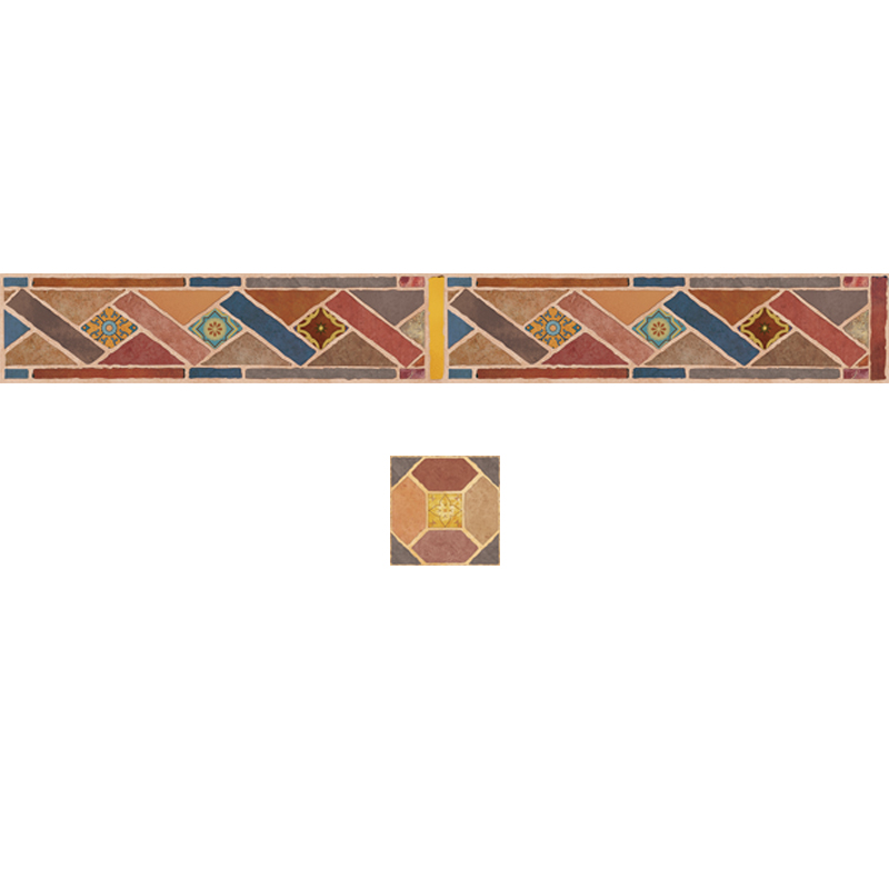 地砖贴脚花波导线贴纸波打线瓷砖过道客厅拼花地板砖个性花纹装饰