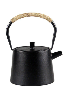 素雅简约中式烧水泡茶铸铁壶家用养生壶铁茶壶茶具摆件茶室装饰品