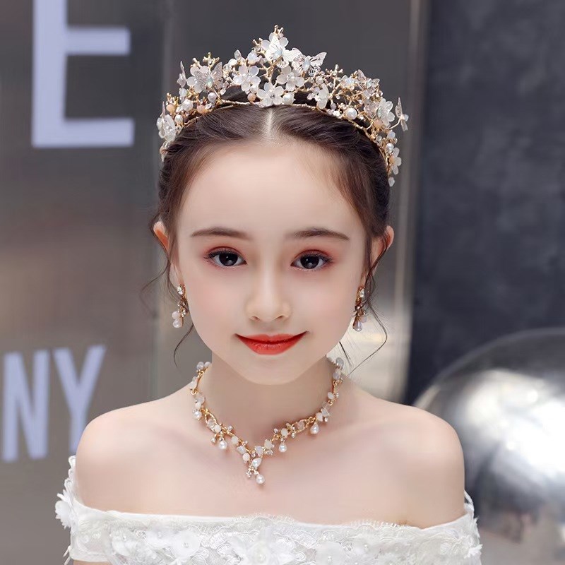 公主皇冠头饰儿童高端水晶发箍女童头箍小女孩生日礼物大气王冠