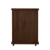 叙木新中式 移动茶柜黑胡桃木单门茶水柜烧水壶一体茶边柜收纳柜