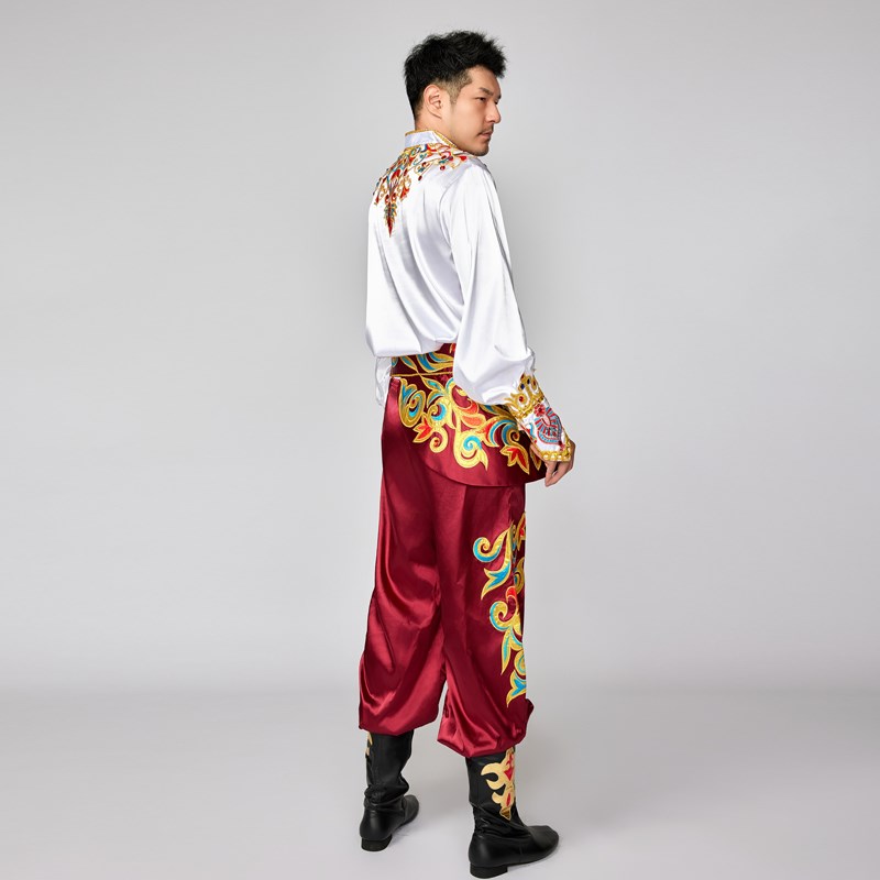 新疆回族服维吾尔族装少数民族男装舞蹈演出服舞台表演开场舞男款