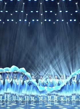 定做一条大河舞蹈源古典舞扇子舞服装演出服少儿群舞艺考演出服装