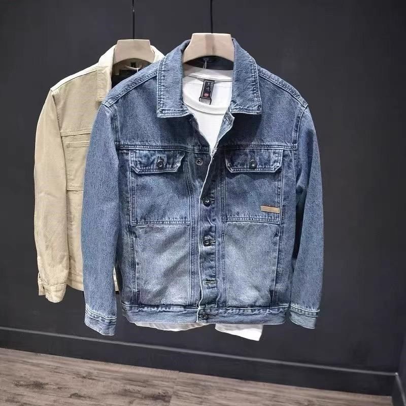 高级感加绒加厚牛仔外套男秋冬季新款大码休闲复古男士夹克潮春秋