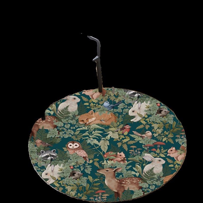 复古圆形皮革地垫油画风可擦洗免洗PVC防水防油防滑吊篮电脑椅垫,居家布艺,家用脚垫,淘宝优惠券,粉丝福利购,淘宝优惠卷