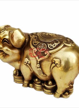 纯铜猪摆件工艺品大号招财猪 家居装饰品客厅摆设礼品铜猪