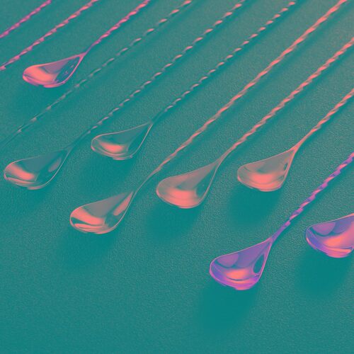 不锈钢长吧勺 水滴形细螺纹吧匙 鸡尾酒搅拌棒调酒棒酒吧调酒吧更