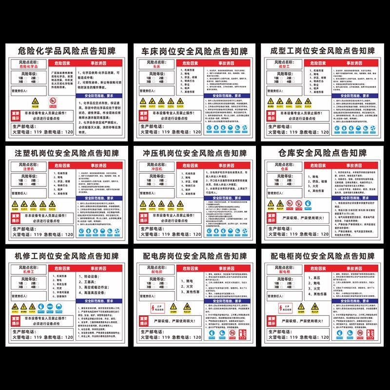 弯管机岗位安全风险点告知牌 车间机械岗位危害源标识标志警示牌,文具电教/文化用品/商务用品,标志牌/提示牌/付款码,淘宝优惠券,粉丝福利购,淘宝优惠卷
