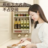 厨房壁挂多功能调料品盒置物架墙上免打孔挂壁式 调味料瓶罐收纳柜