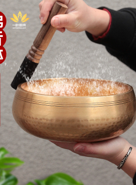 手工颂钵佛音碗钵尼泊尔佛音碗满月钵瑜伽磬冥想梵音采耳钵鳞纹钵