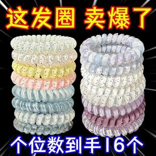 韩式 少女高品质葡萄椰椰波点电话线夏天清新百搭日常发绳发圈