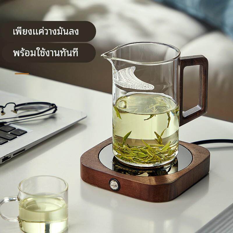 实木温茶器茶杯保温底座玻璃杯泡茶壶加热杯垫恒温热牛奶神器