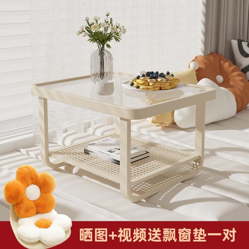 免安装飘窗小桌子创意阳台茶桌小茶几奶油风日式榻榻米矮桌炕几桌