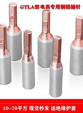 铜铝电表插针GTLA-10/16/25/35/50/70平方针式接线端子铝电缆鼻子