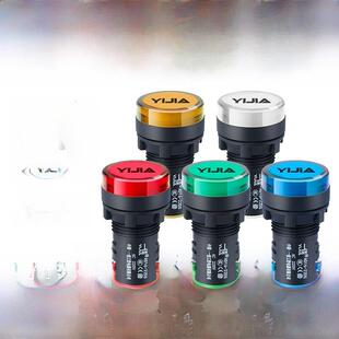 一佳LED指示灯AD16-22DS高亮度220v24v22mm电源工作信号灯指示灯
