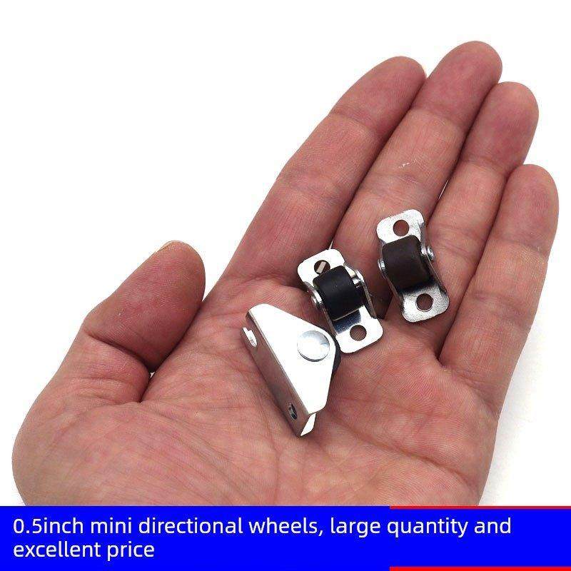 0.5寸迷你定向轮橡胶轮小号滑轮移动底座落地风扇定向脚轮