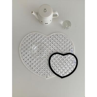 henceforth｛Dottie｝波点爱心绗缝餐垫杯垫桌面装饰隔热韩系ins