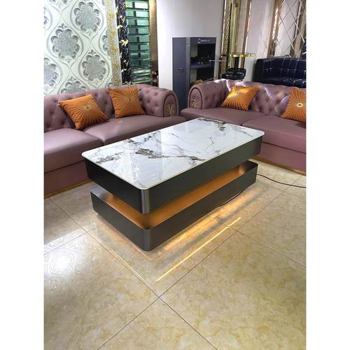 酒吧KTV茶几发光桌子夜场k房歌厅茶几卡座组合包厢沙发岩板茶几