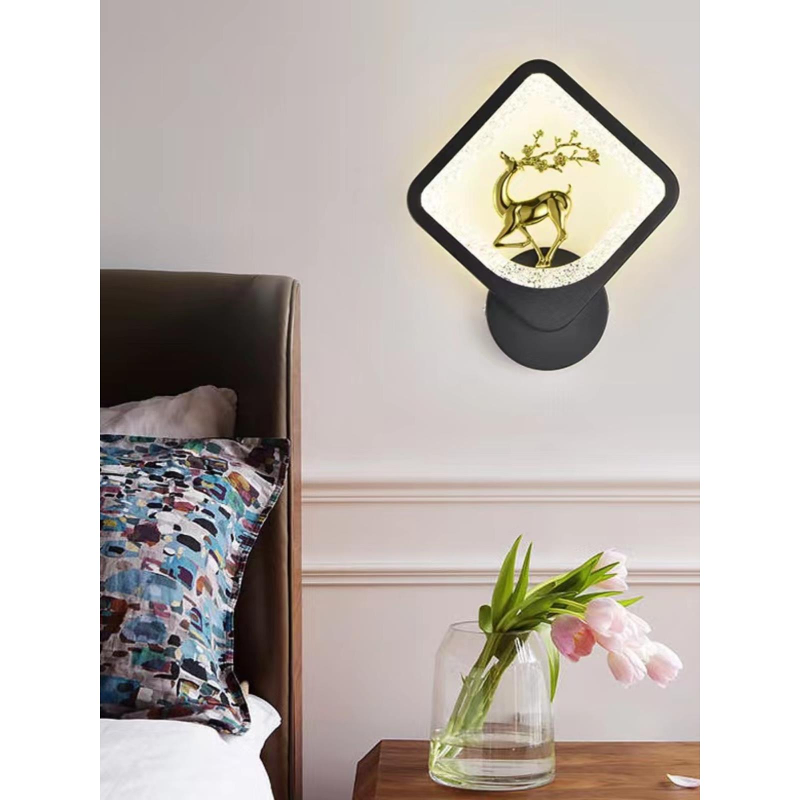 2023新款简约壁灯床头灯现代LED遥控调光卧室客厅电视背景墙灯