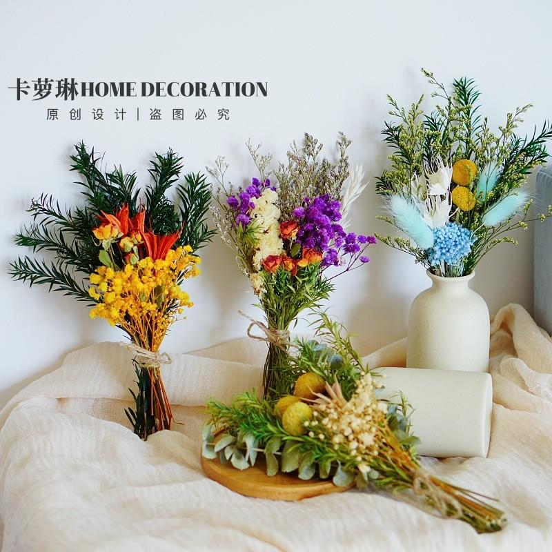 天然干花真花风干小花束森系插花客厅家居装饰品北欧桌面拍照道具