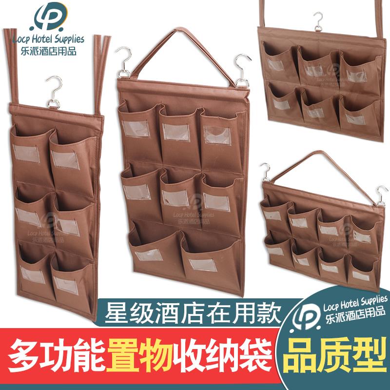 酒店客房抹布袋五色工作车布草袋双挂钩毛巾杂物收纳挂袋帆布袋子