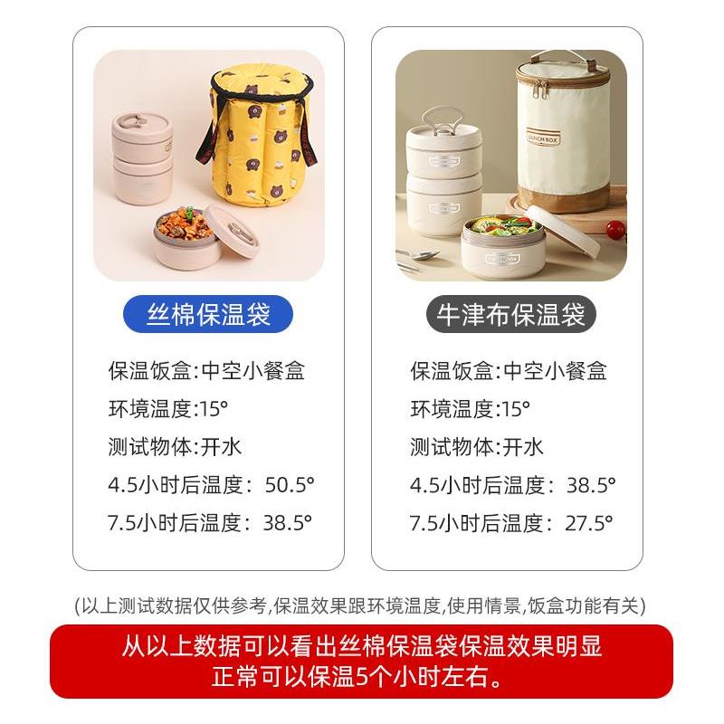 夹棉保温袋三格小餐罐保温包东北带饭保温袋子棉花款保温桶套手提